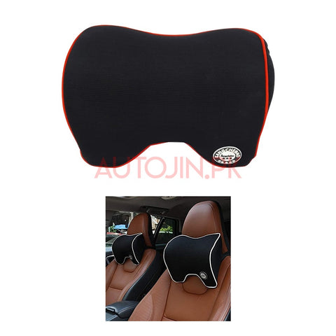 High Quality Neckrest Memory Foam Cushion Black & Red 2