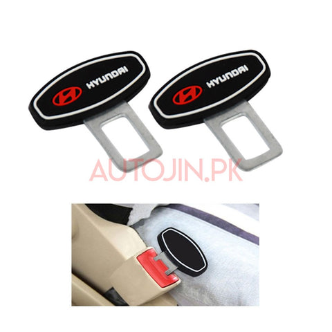 Hyundai Logo Rubber Seat Safety Belt Alarm Canceler Stopper